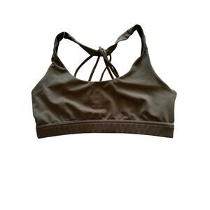 NWOT Icyzone Strappy Olive Green Sports Bra Women's S